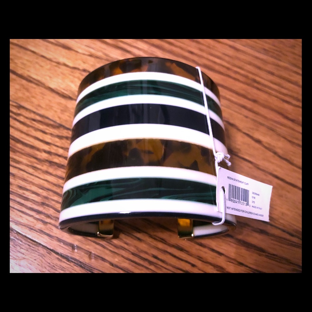 Tory Burch multicolor tortoise shell/gold cuff